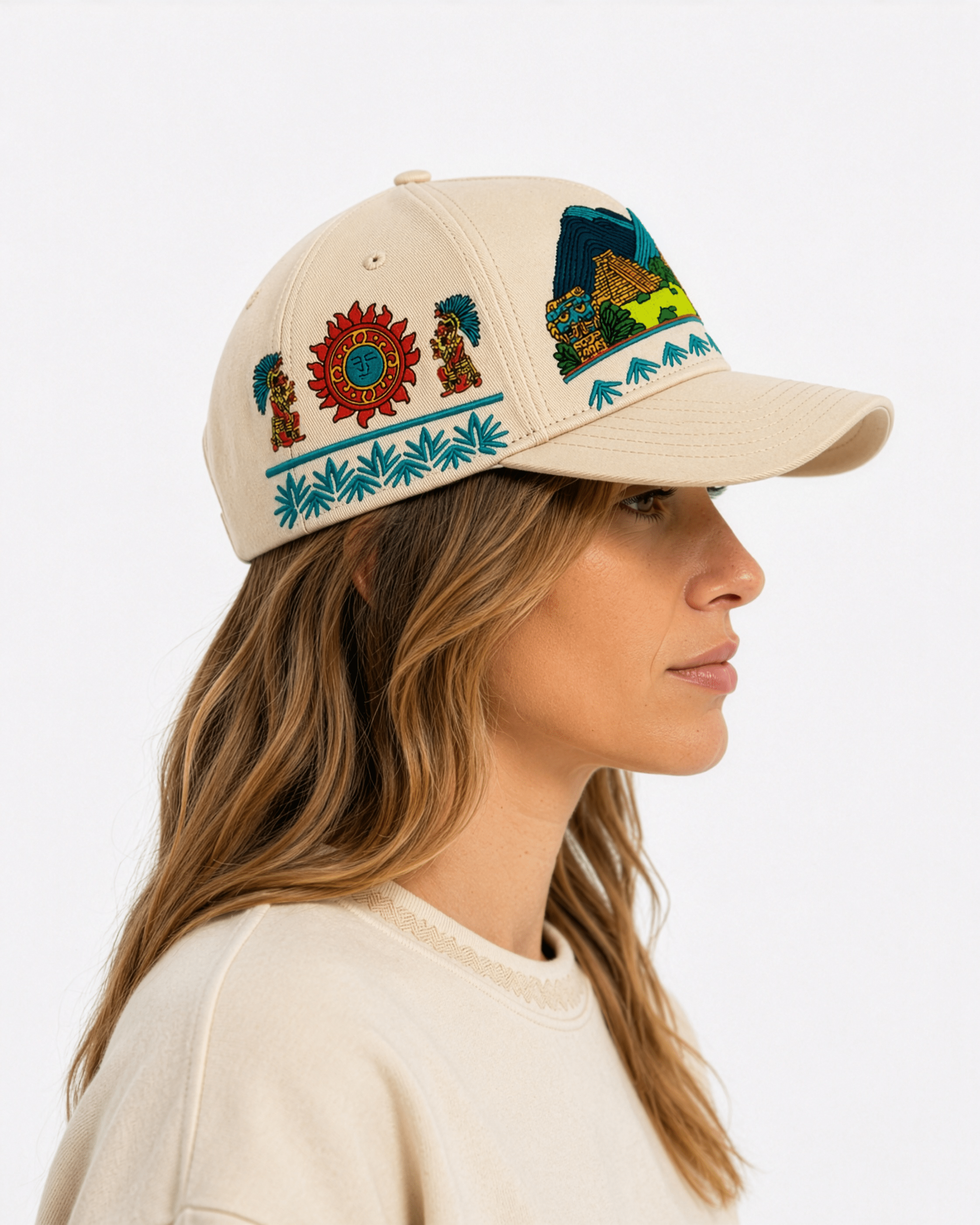 Azteca Sol | Premium Embroidered Cap - Jaguar Sol