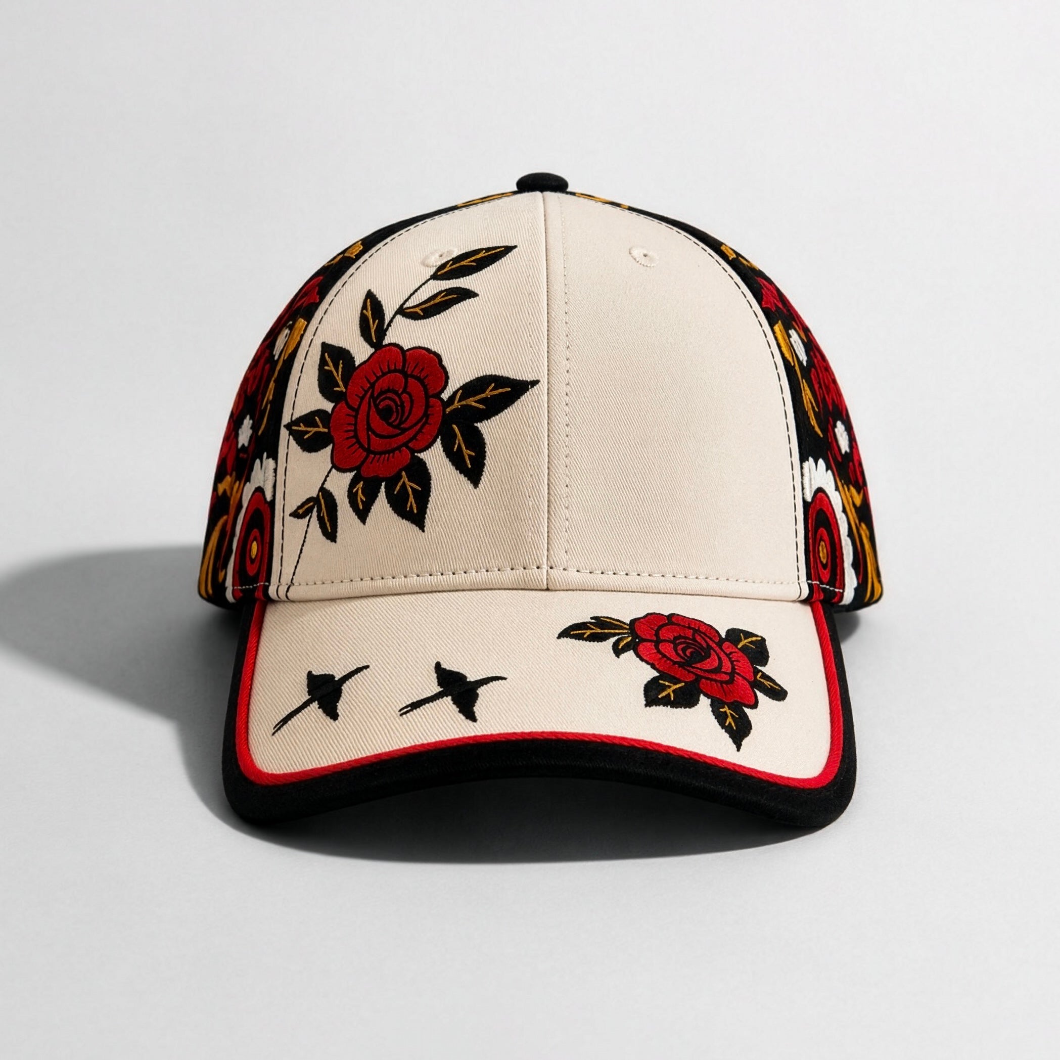 Flamenco Flow | Full-Pattern Premium Embroidered Cap - Jaguar Sol