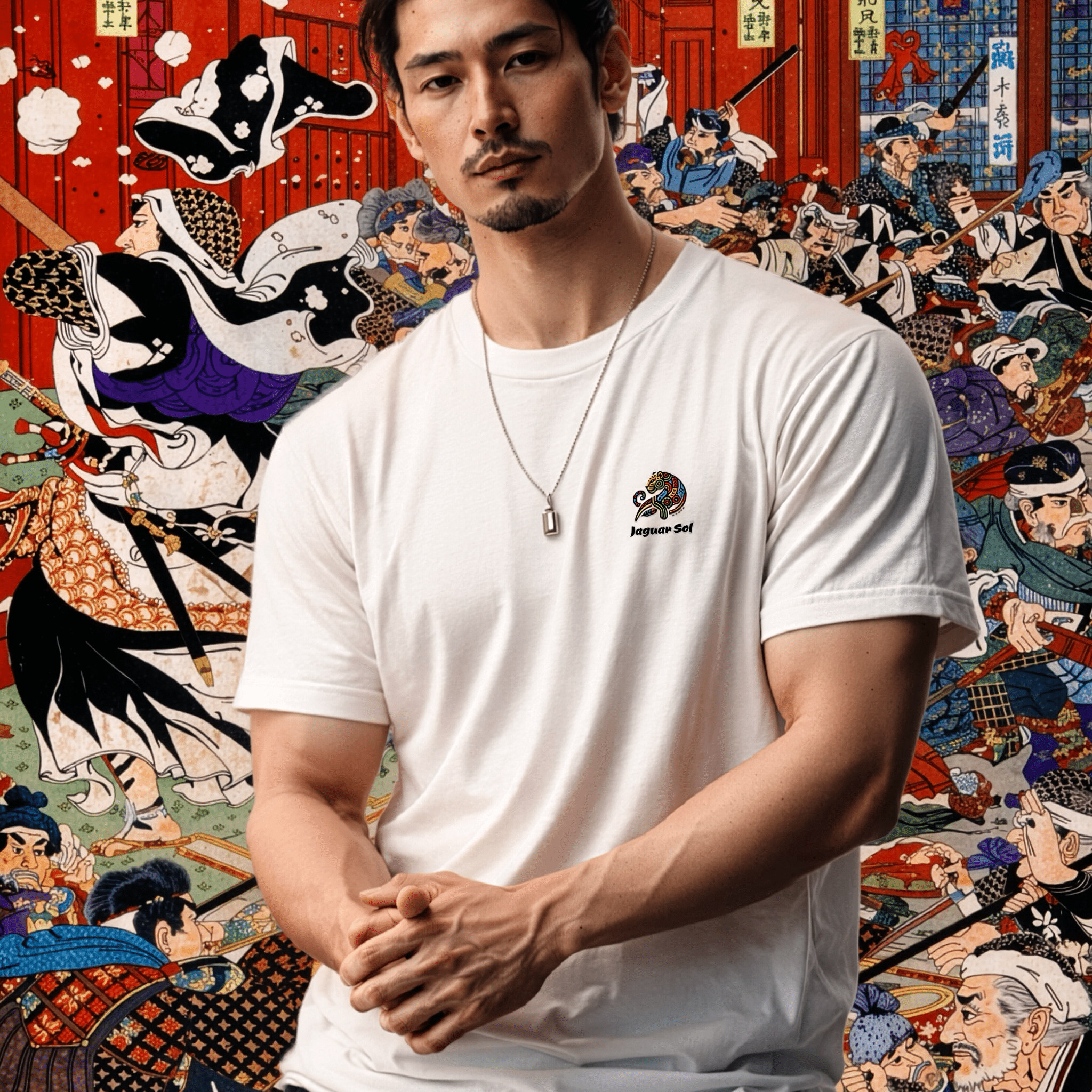 Samurai 47 Rōnin Historical Battle Ukiyo - e | Back - Print Graphic Tee - Jaguar Sol