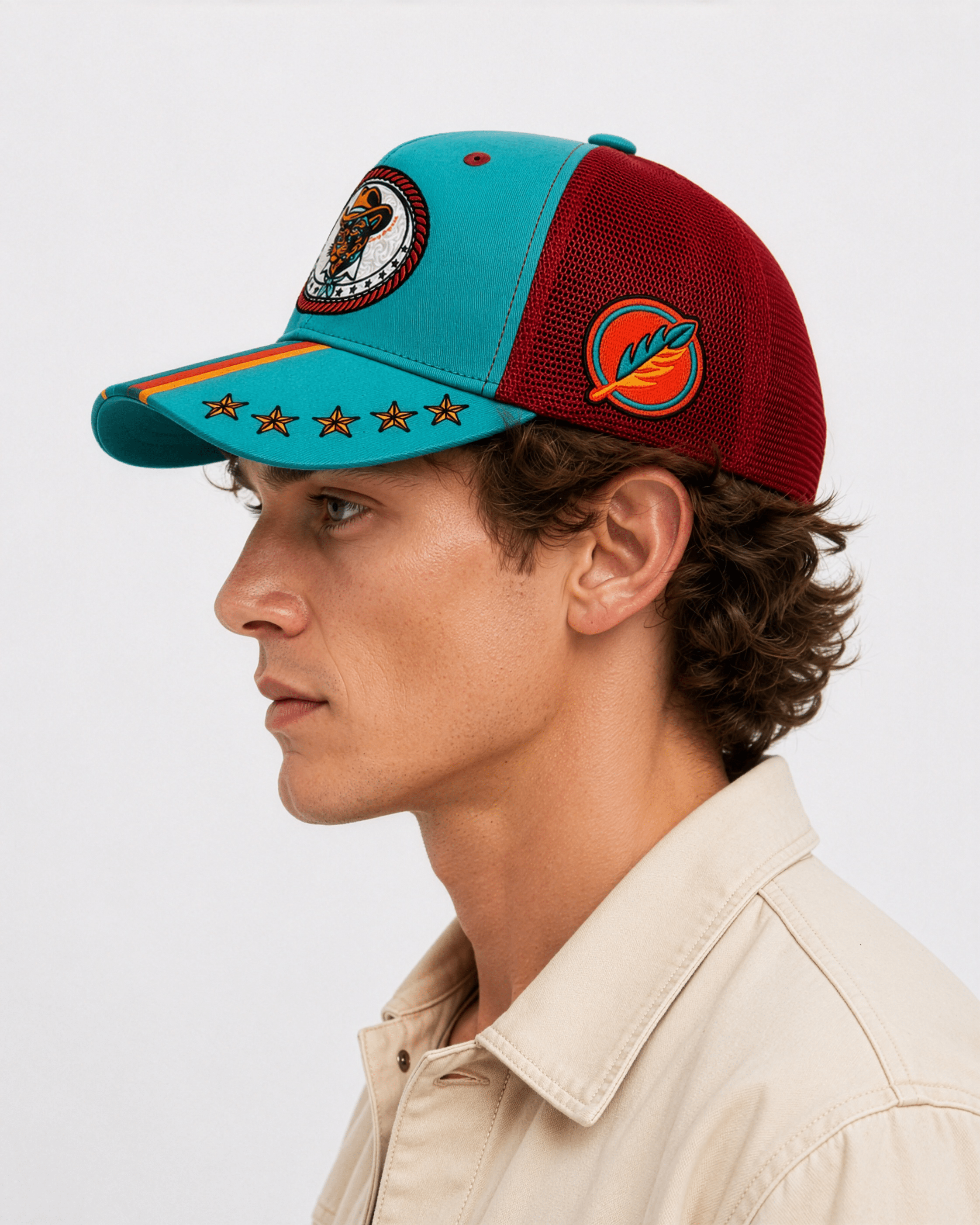 Cowboy Jaguar Buckle | Premium Embroidered Cap - Jaguar Sol