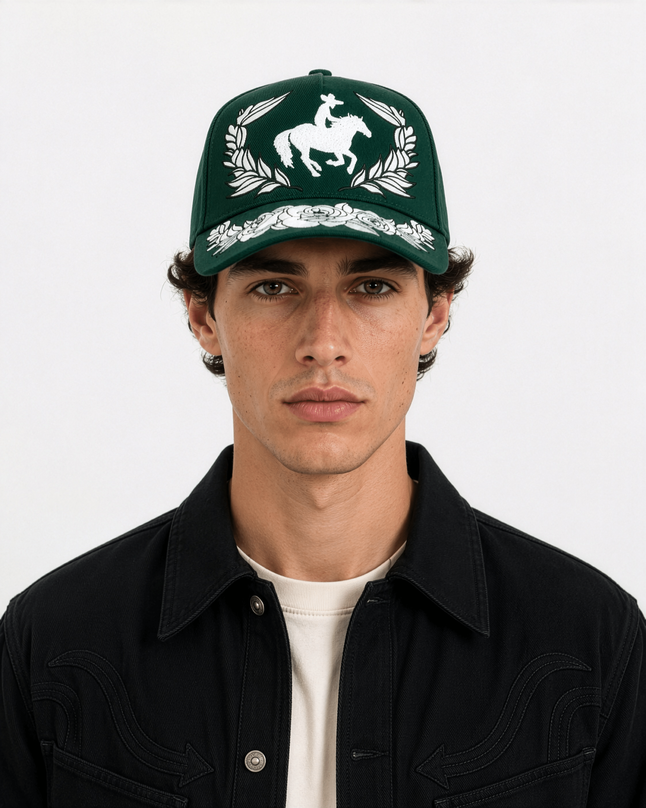 Ranchero Floral | Premium Embroidered Cap - Jaguar Sol