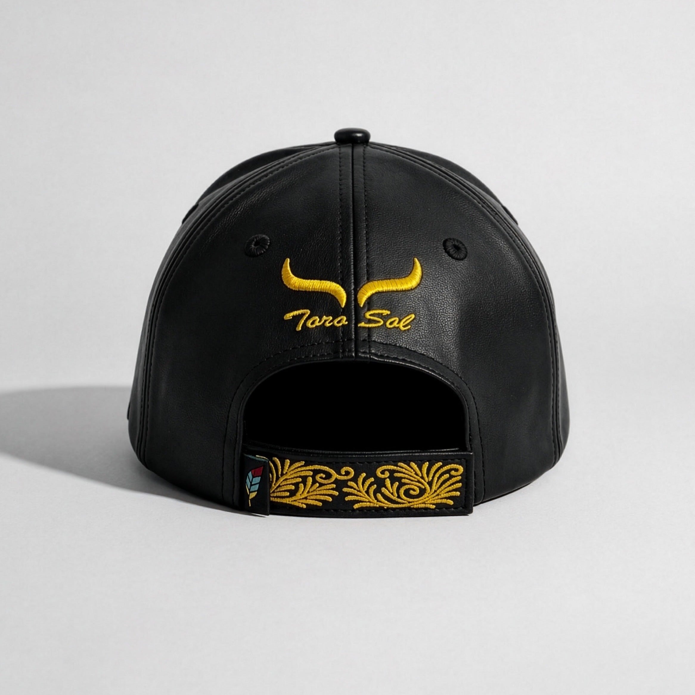 Duelo De Toros | Leather Premium Embroidered Cap - Jaguar Sol