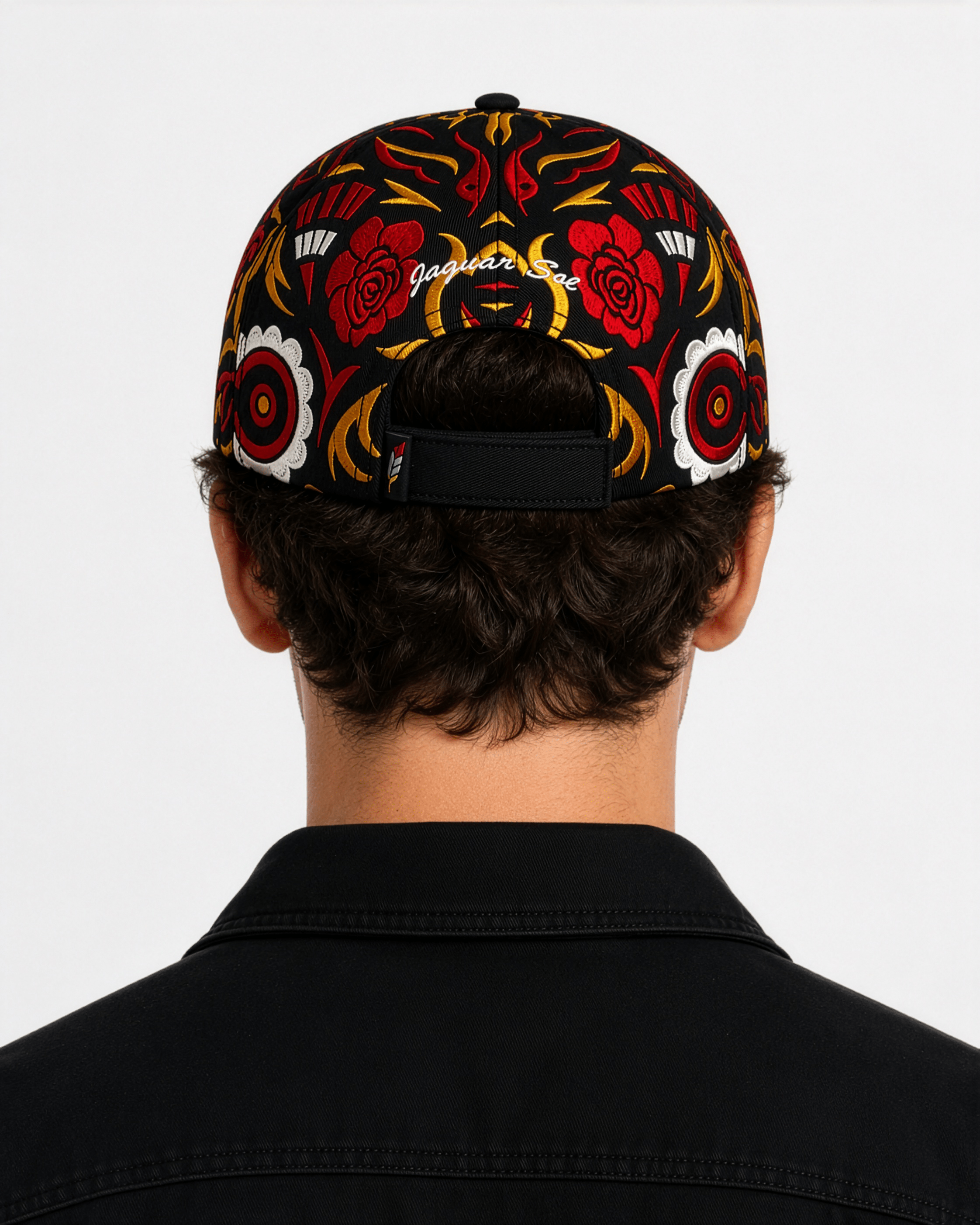 Flamenco Flow | Full-Pattern Premium Embroidered Cap - Jaguar Sol