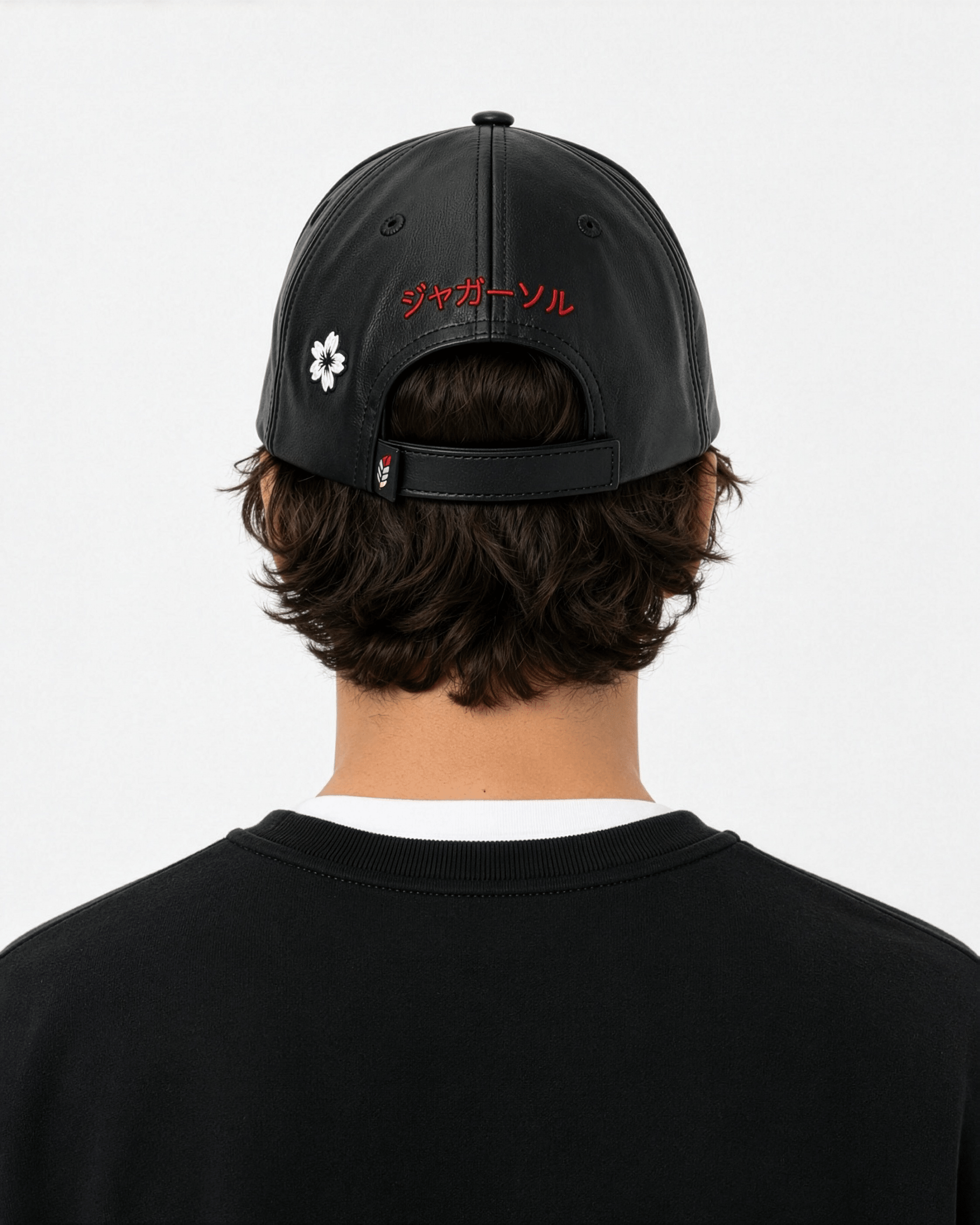 Koi no Michi | Leather Premium Embroidered Cap - Jaguar Sol