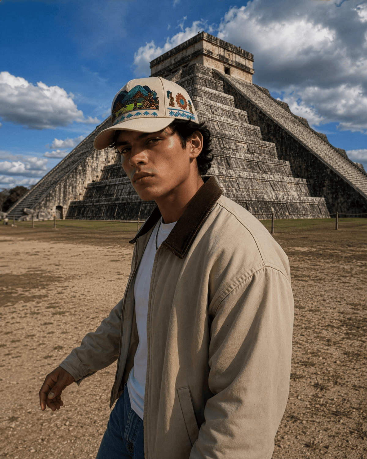 Azteca Sol | Premium Embroidered Hat - Jaguar Sol
