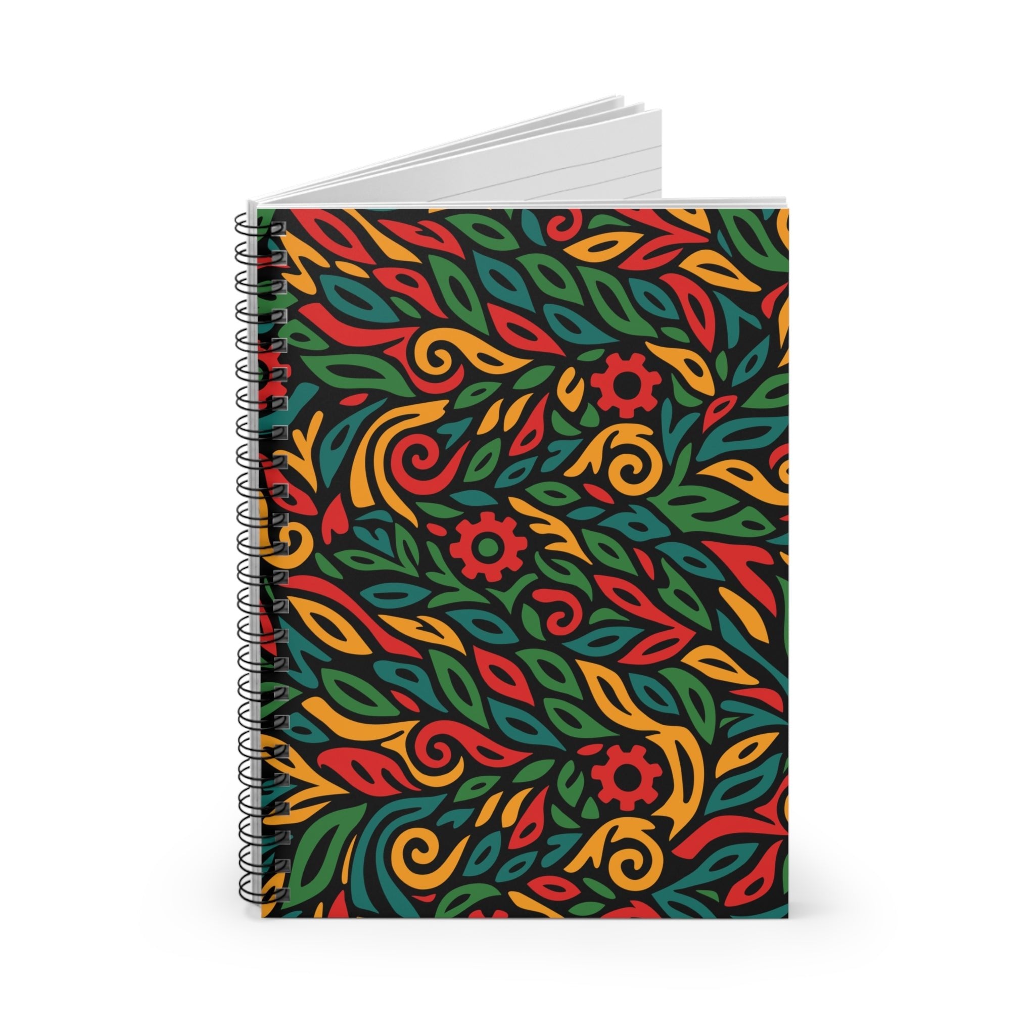 Spiral Notebook | Jaguar Sol Original Colorful Pattern Ruled Journal - Jaguar Sol