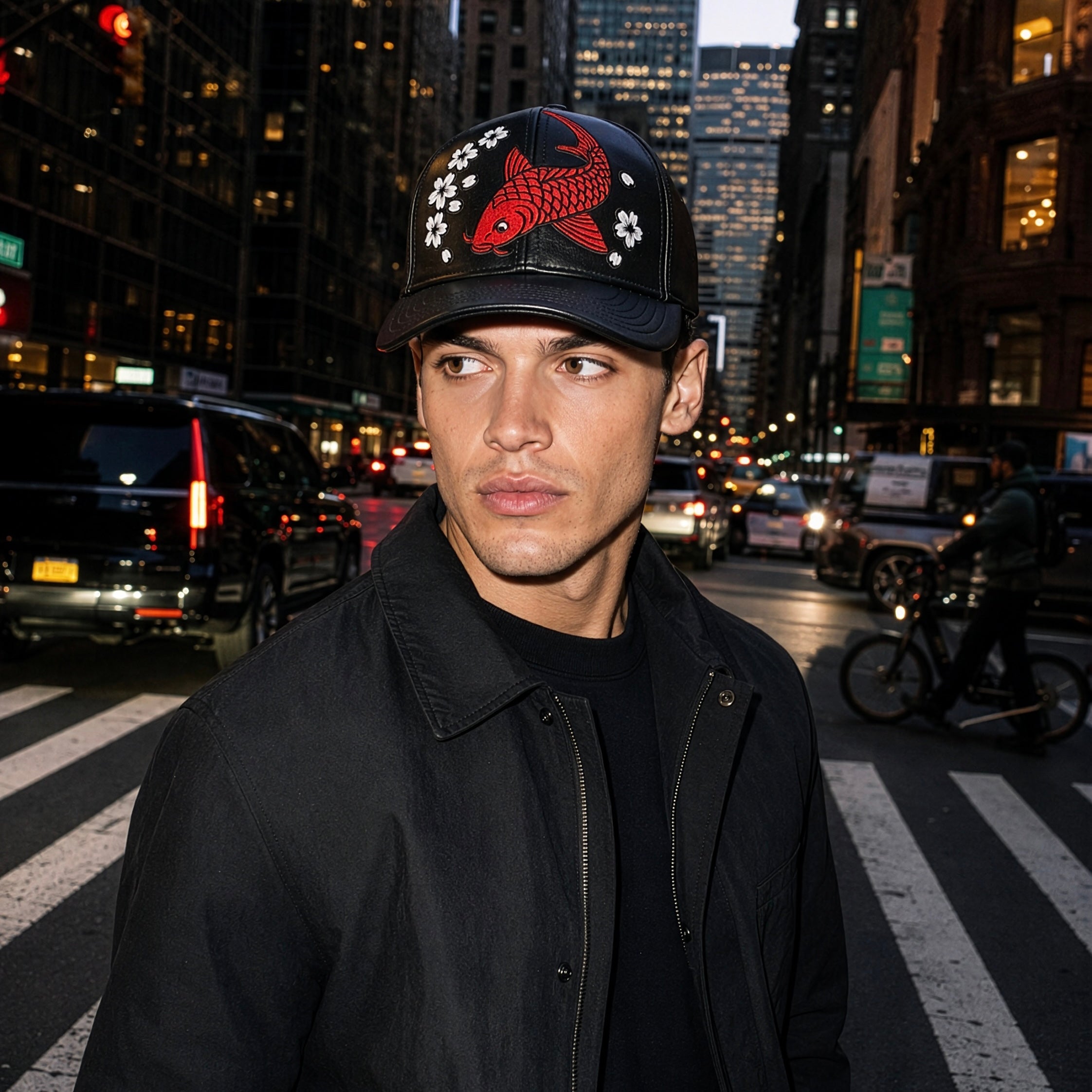 Koi no Michi | Premium Cultural Embroidered Cap - Jaguar Sol