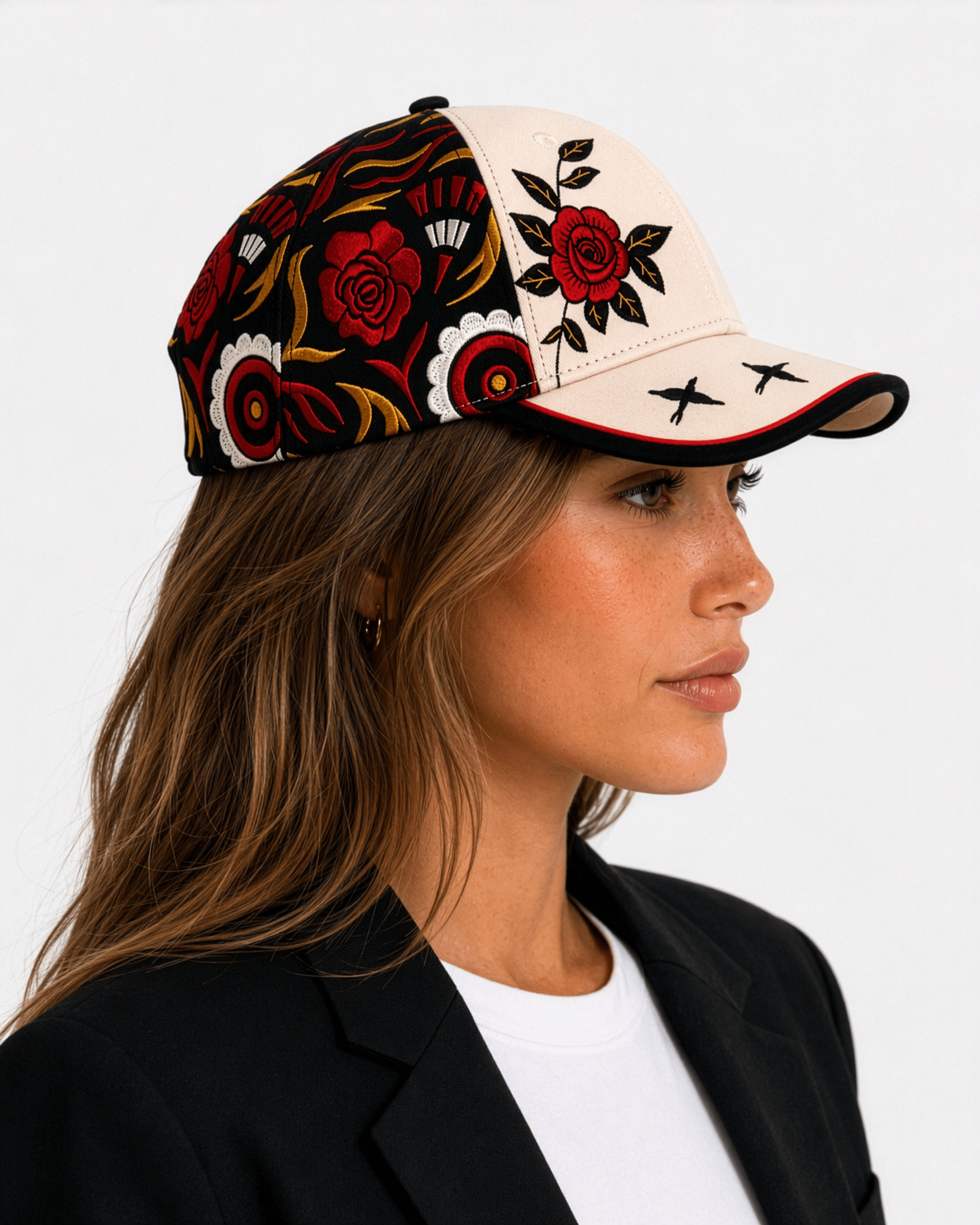 Flamenco Flow | Full-Pattern Premium Embroidered Cap - Jaguar Sol