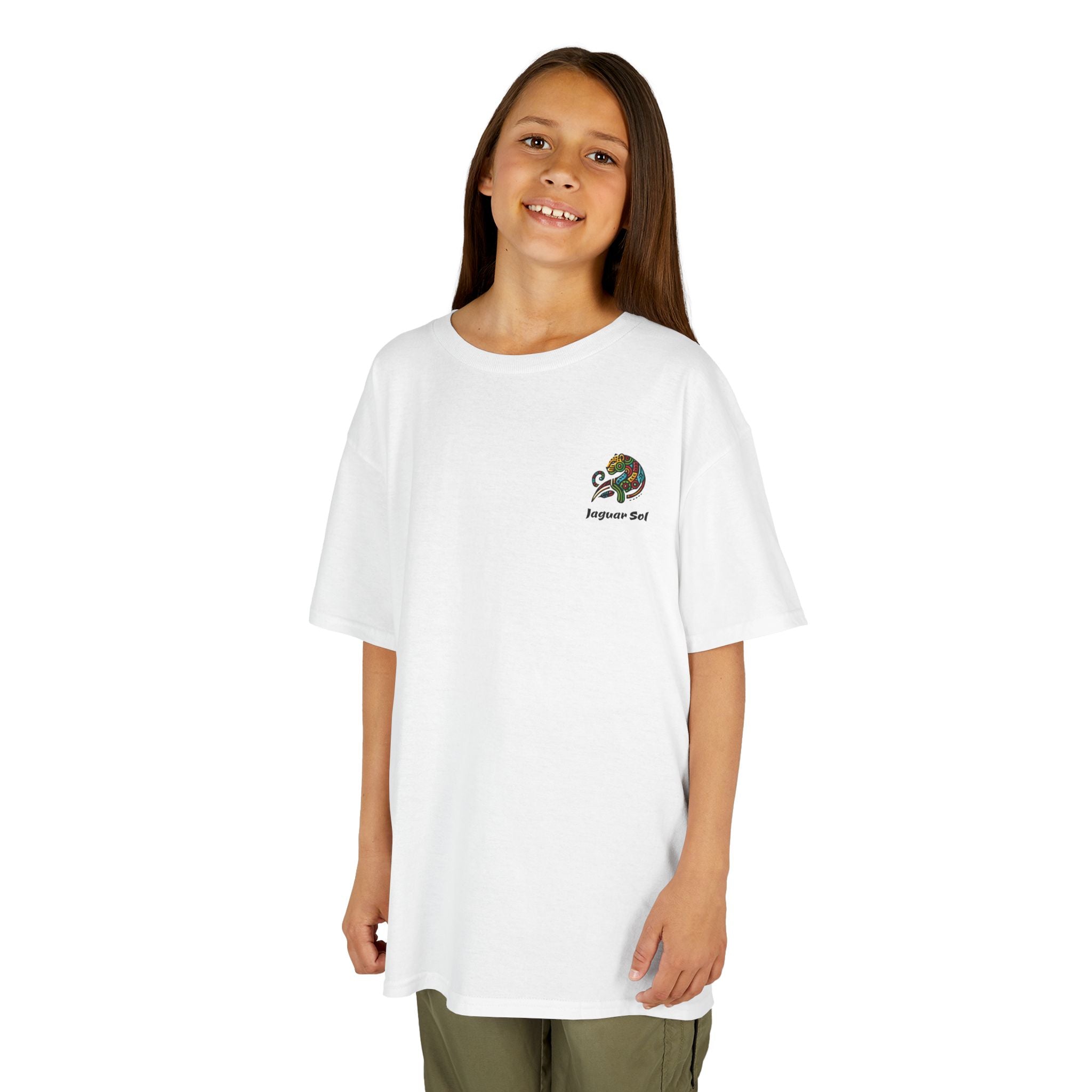Kids Daruma Japan Fire Ritual | Back - Print Fitted Cultural Graphic Tee - Jaguar Sol