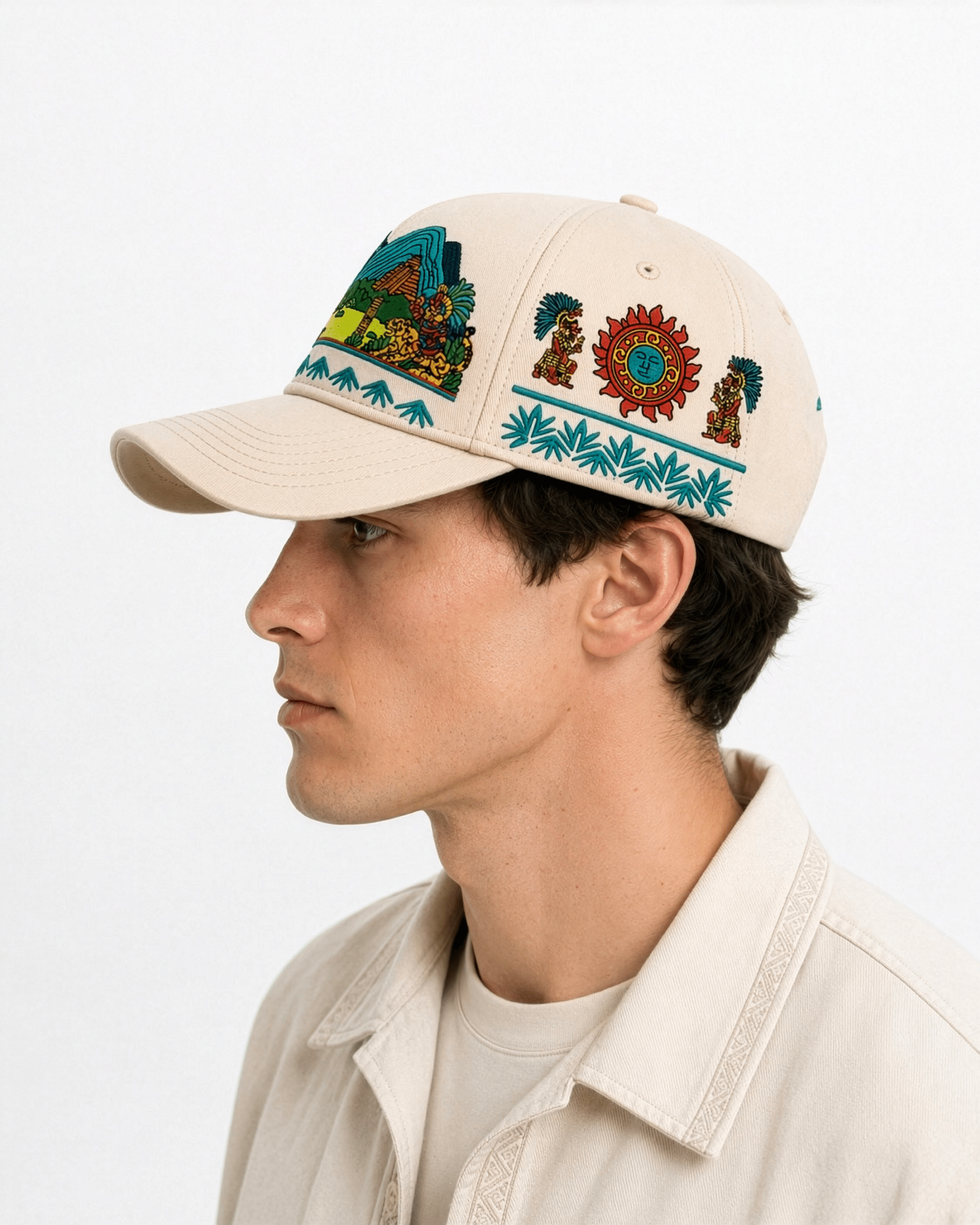 Azteca Sol | Premium Embroidered Cap - Jaguar Sol
