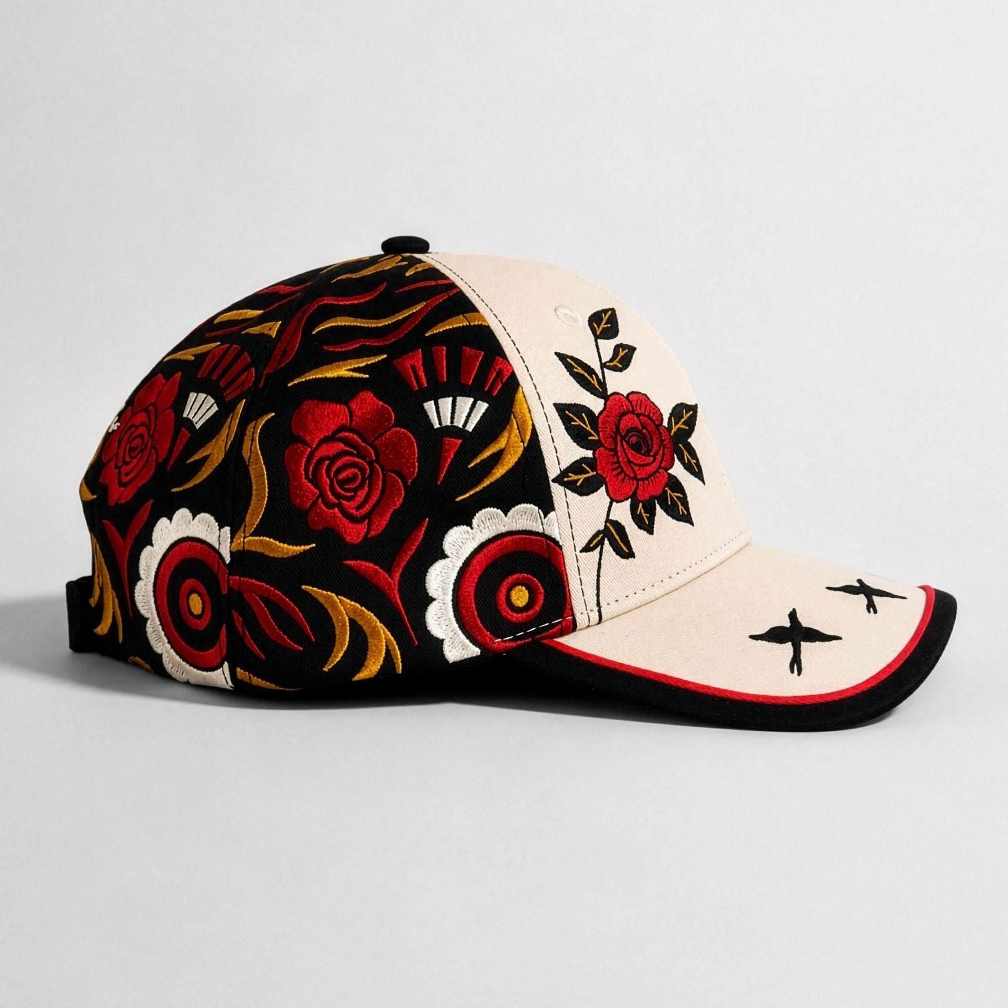 Flamenco Flow | Full-Pattern Premium Embroidered Cap - Jaguar Sol