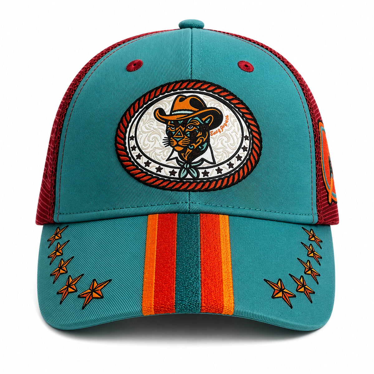 Cowboy Jaguar Buckle | Premium Embroidered Hat - Jaguar Sol