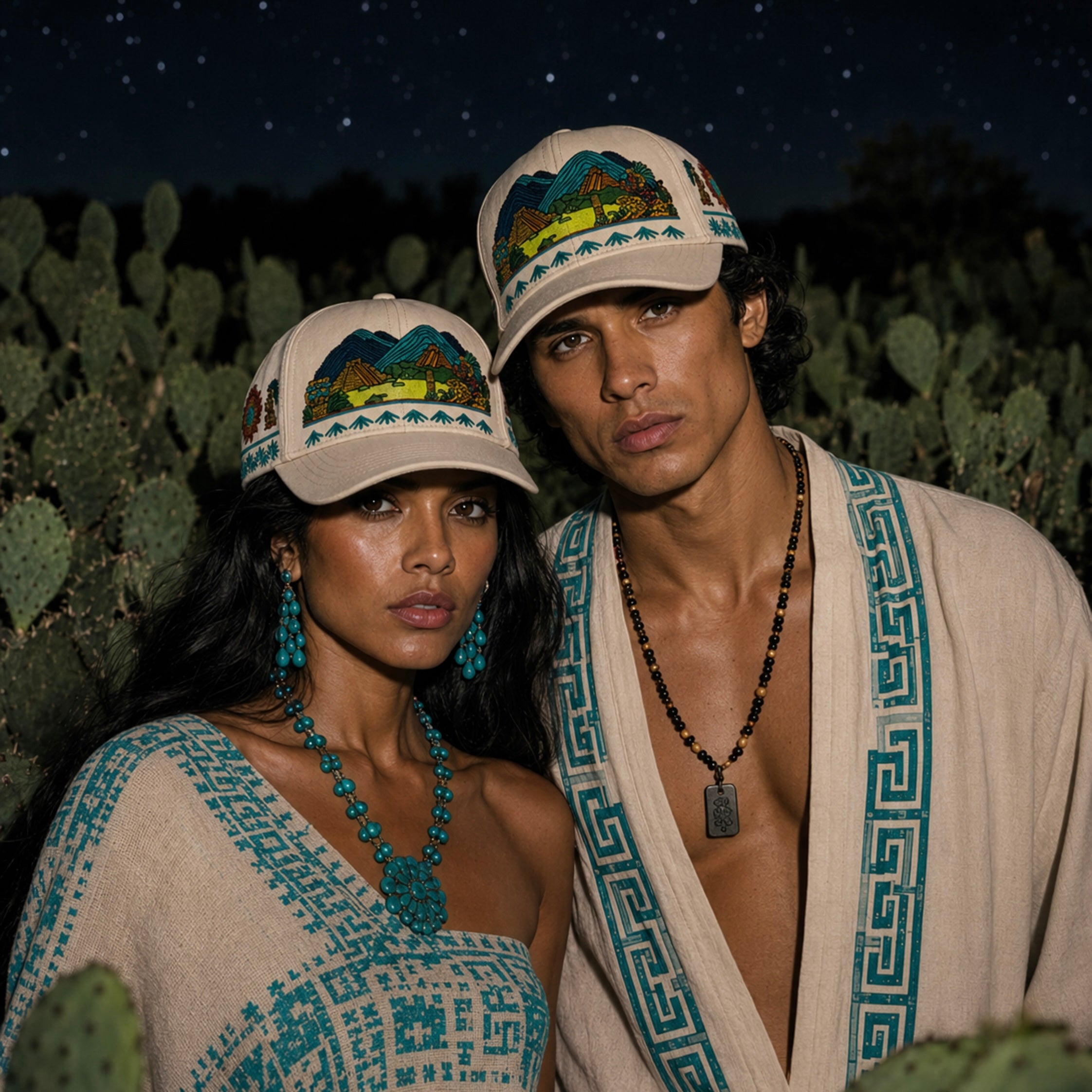 Azteca Sol | Premium Cultural Embroidered Cap - Jaguar Sol