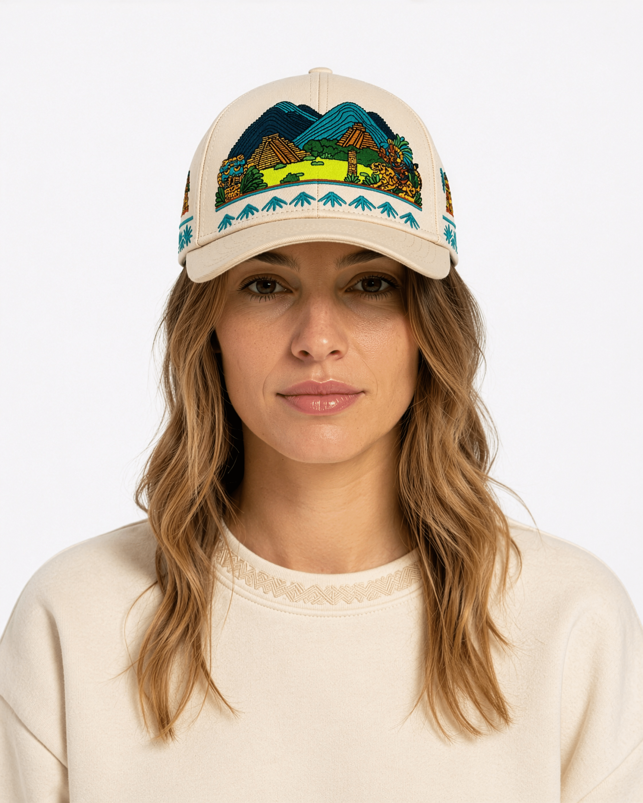 Azteca Sol | Premium Embroidered Cap - Jaguar Sol