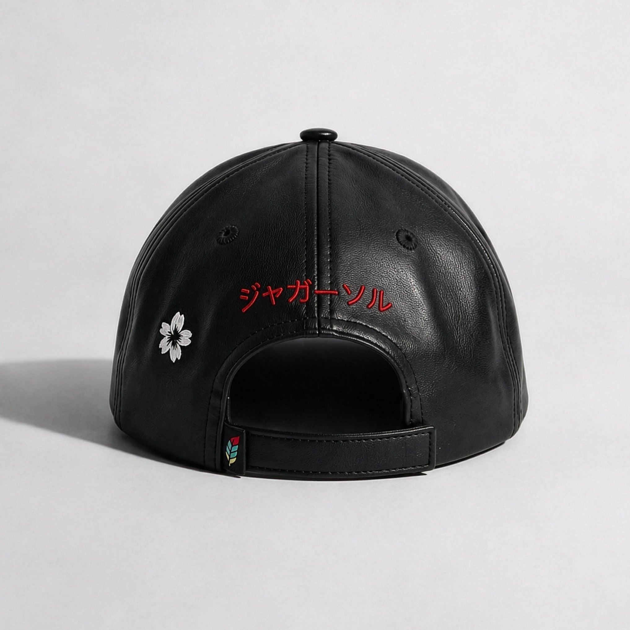 Koi no Michi | Leather Premium Embroidered Cap - Jaguar Sol