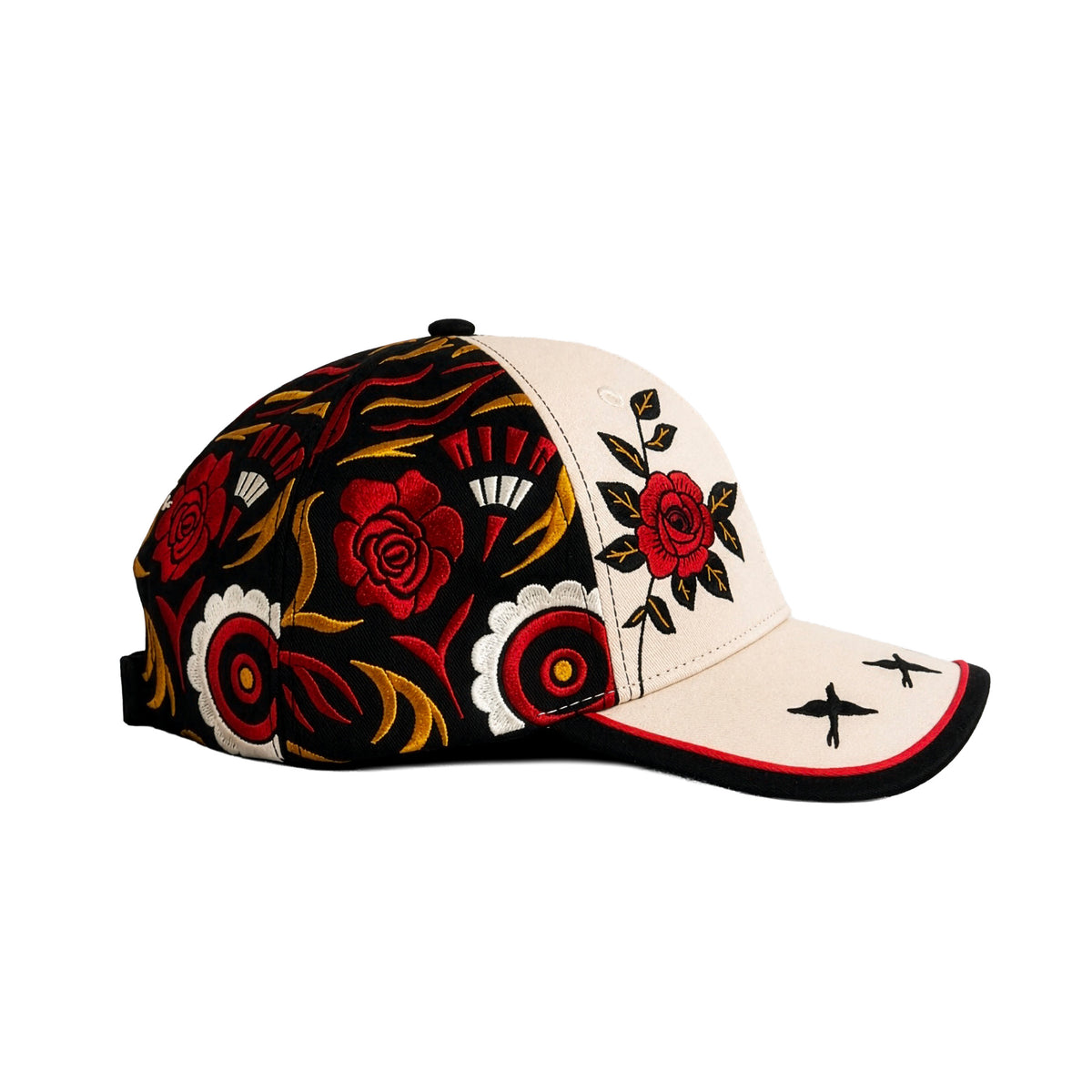 Flamenco Flow | Full-Pattern Premium Embroidered Hat - Jaguar Sol