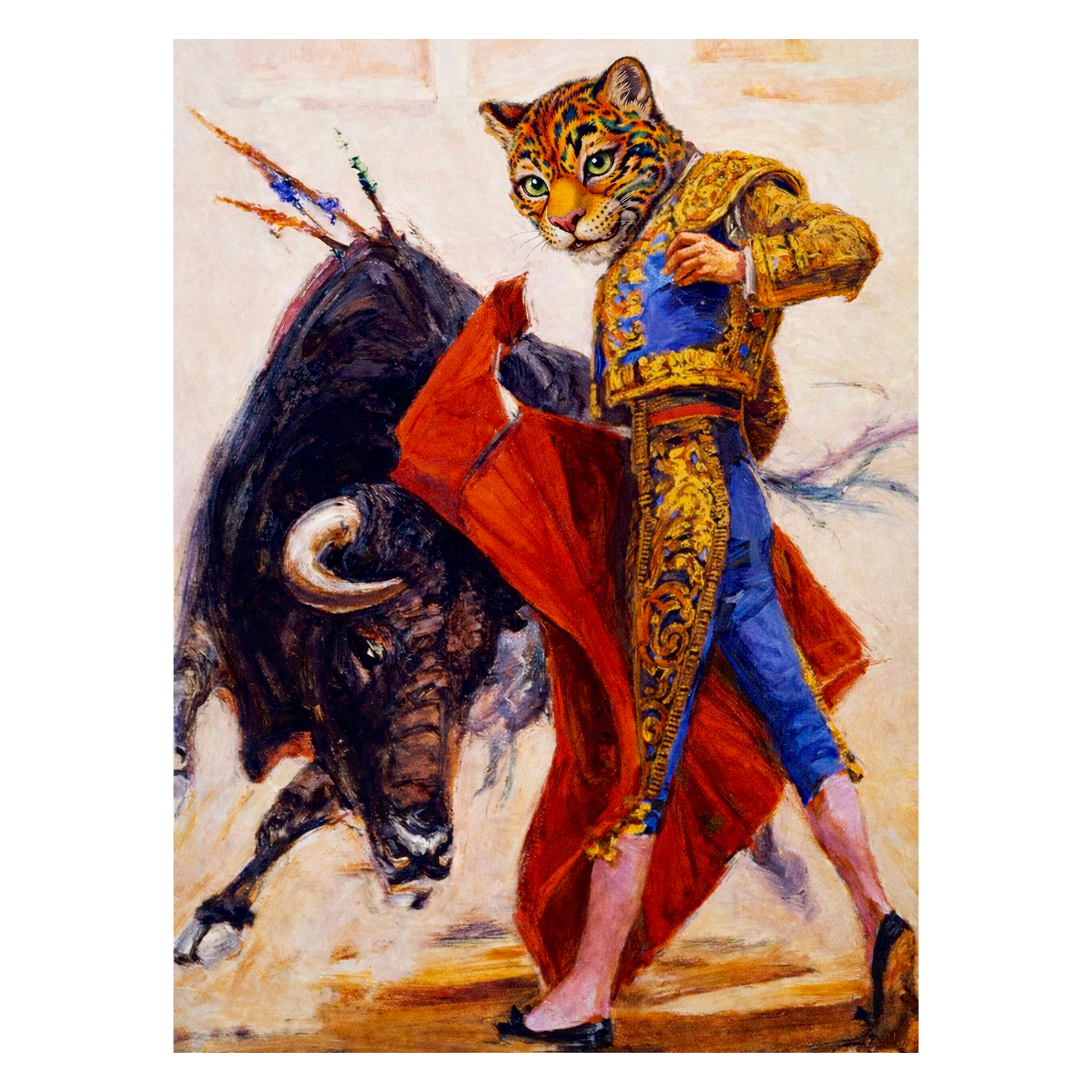 'Olé Torito!' Bullfighter Jaguar | Back - Print Graphic Tee - Jaguar Sol