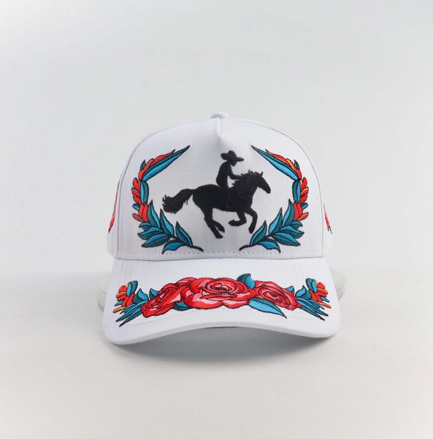 Rosa Ranchera - Premium Cultural Embroidered Cap - Jaguar Sol